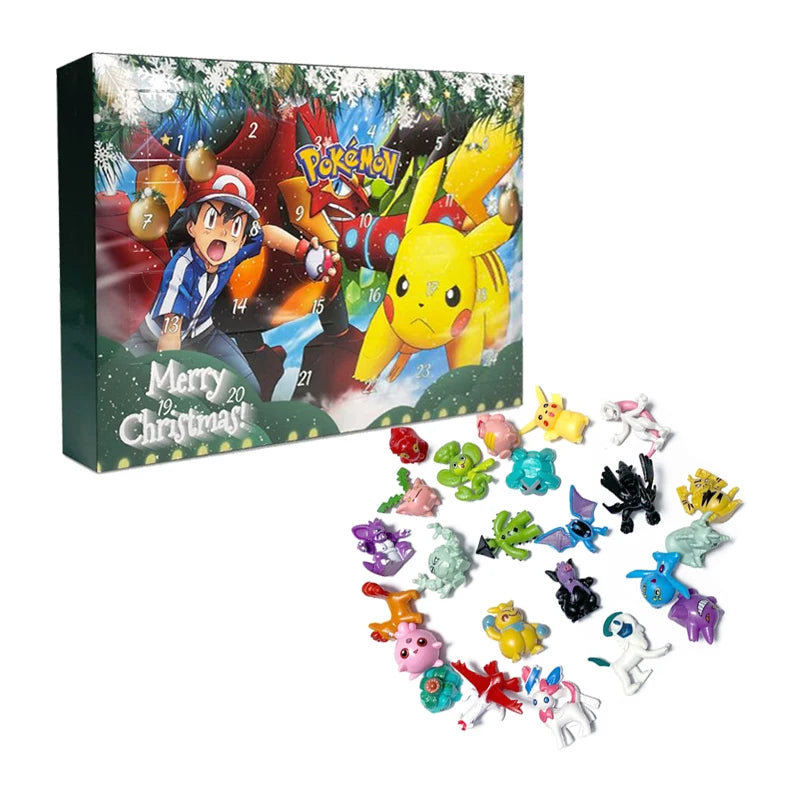 24-Part Pokémon Figures Set – Adorable Kawaii Characters for Advent Joy 5