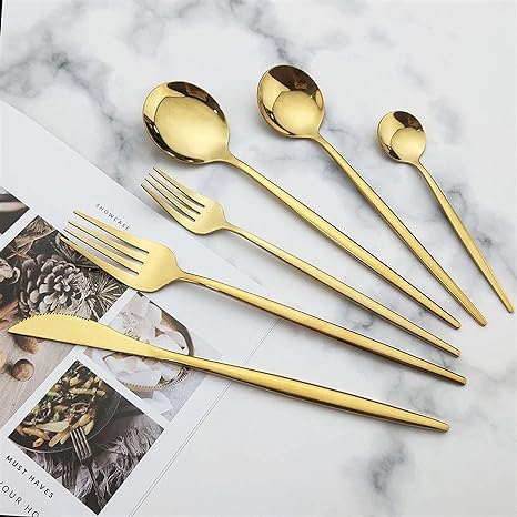 30-Part Minimalist Cutlery Set – Sleek Design for Effortless Dining 7
