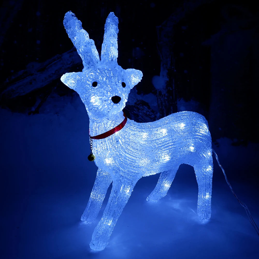 3D Acrylic LED Reindeer Lamp – Magical Glow for Festive Cheer 0