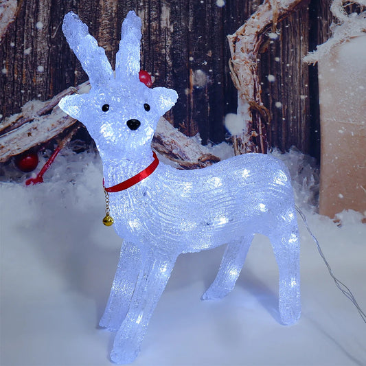 3D Acrylic LED Reindeer Lamp – Magical Glow for Festive Cheer 1