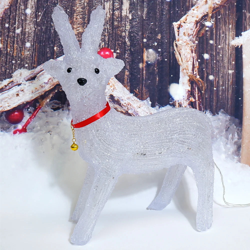 3D Acrylic LED Reindeer Lamp – Magical Glow for Festive Cheer 3