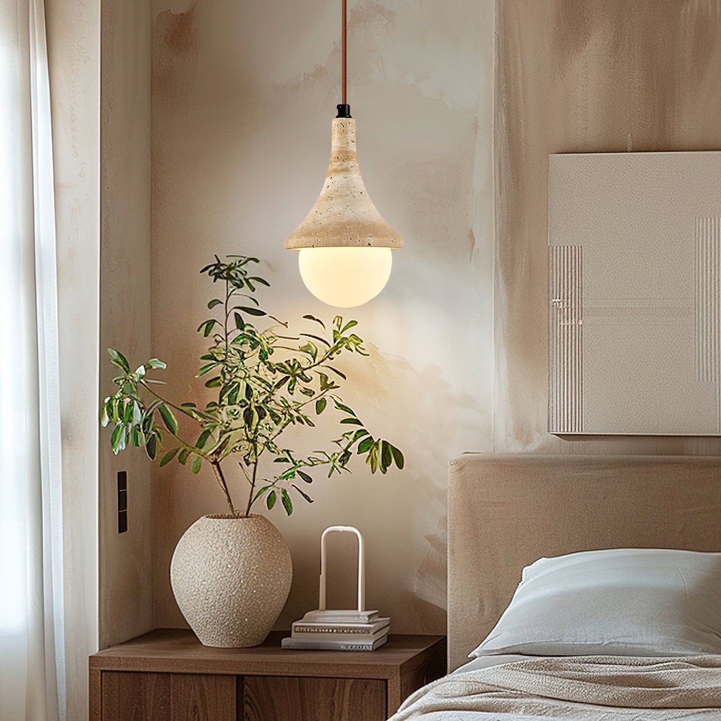 Annadel Pendant Light – Frosted Glass Sphere with Timeless Charm 2