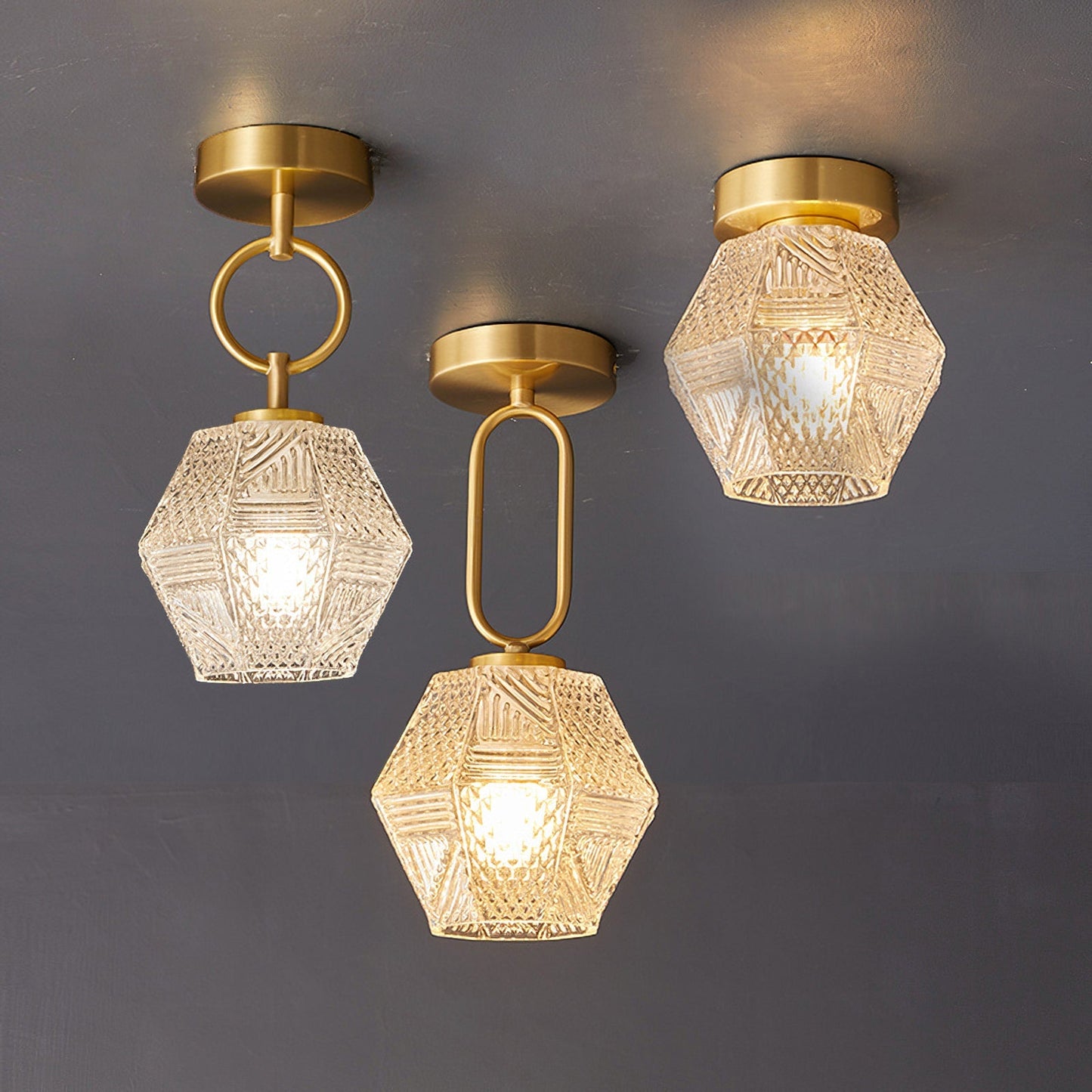Art Deco Ceiling Light Fixture – Elegant Design with Unique Light Reflection 3