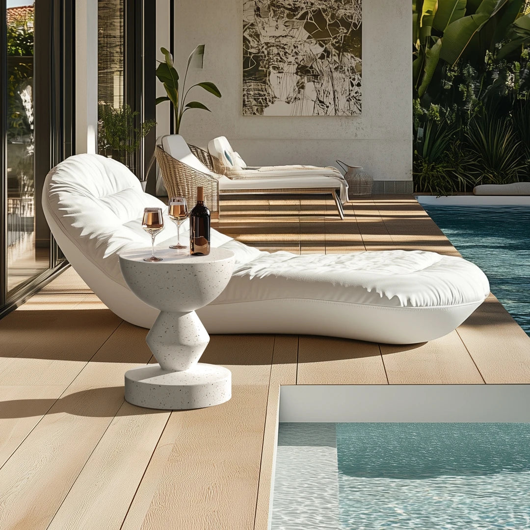 Artificial Terrazzo Concrete Side Table – Elegant Design for Indoor and Outdoor Spaces 4
