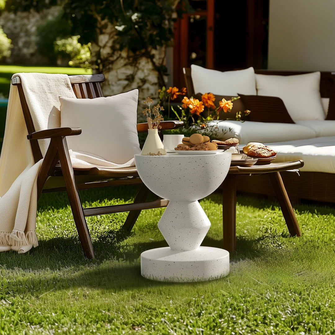 Artificial Terrazzo Concrete Side Table – Elegant Design for Indoor and Outdoor Spaces 6