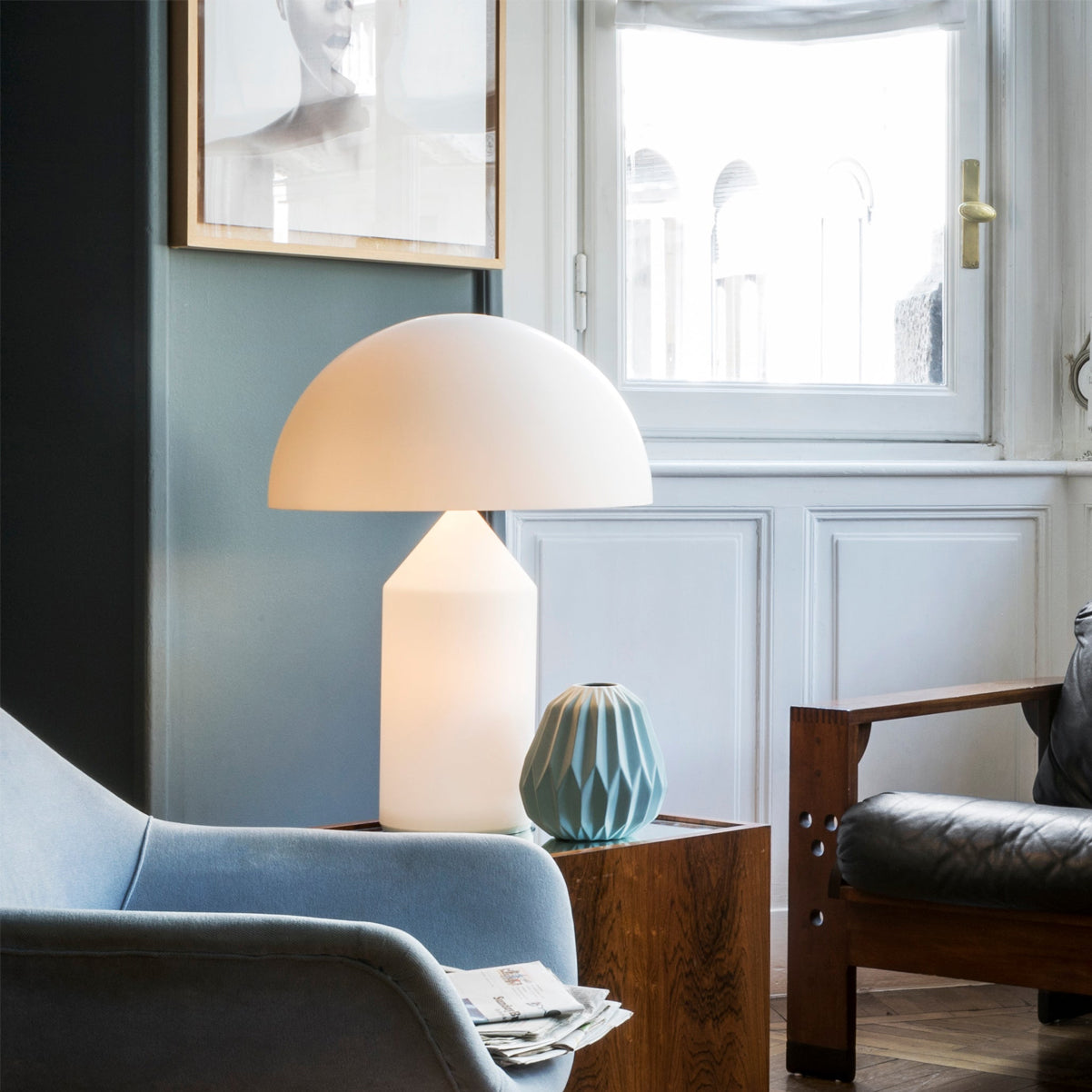 Atollo Glass Table Lamp – Elegant Geometric Design for Modern Décor 4