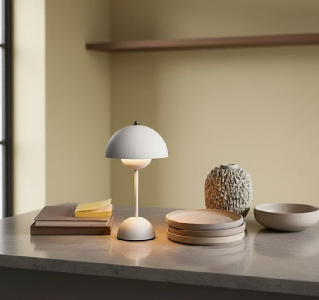 AuroraGlo Table Lamp – Elegant Wireless Design with Dimming Options 5