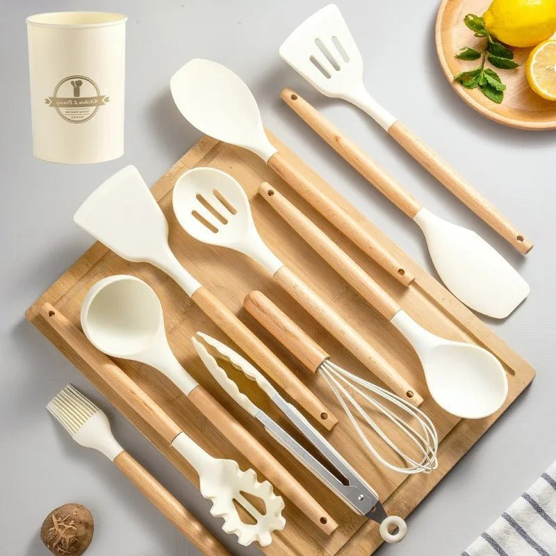 BPA-Free Silicone Cooking Utensils Set – Elegant Kitchen Tools for Safe Culinary Adventures 4