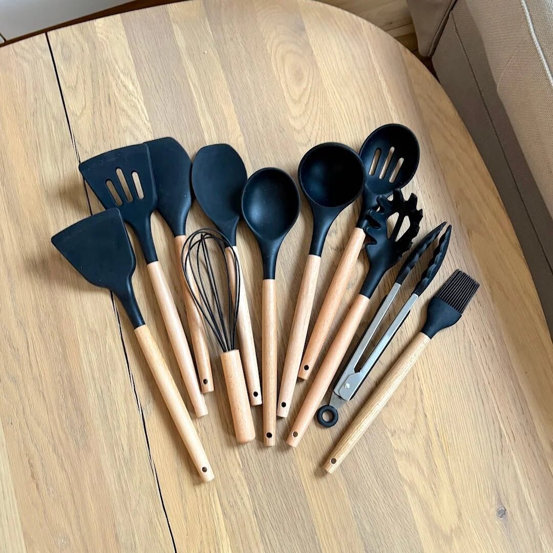 BPA-Free Silicone Cooking Utensils Set – Elegant Kitchen Tools for Safe Culinary Adventures 8