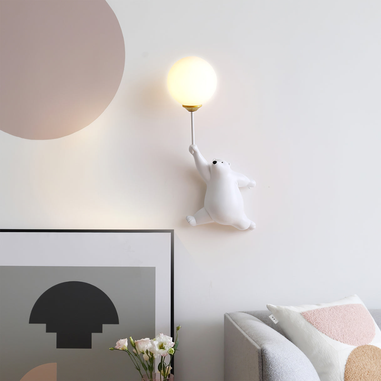 Bear Balloon Wall Lamp – Whimsical Light for Cozy Spaces 3