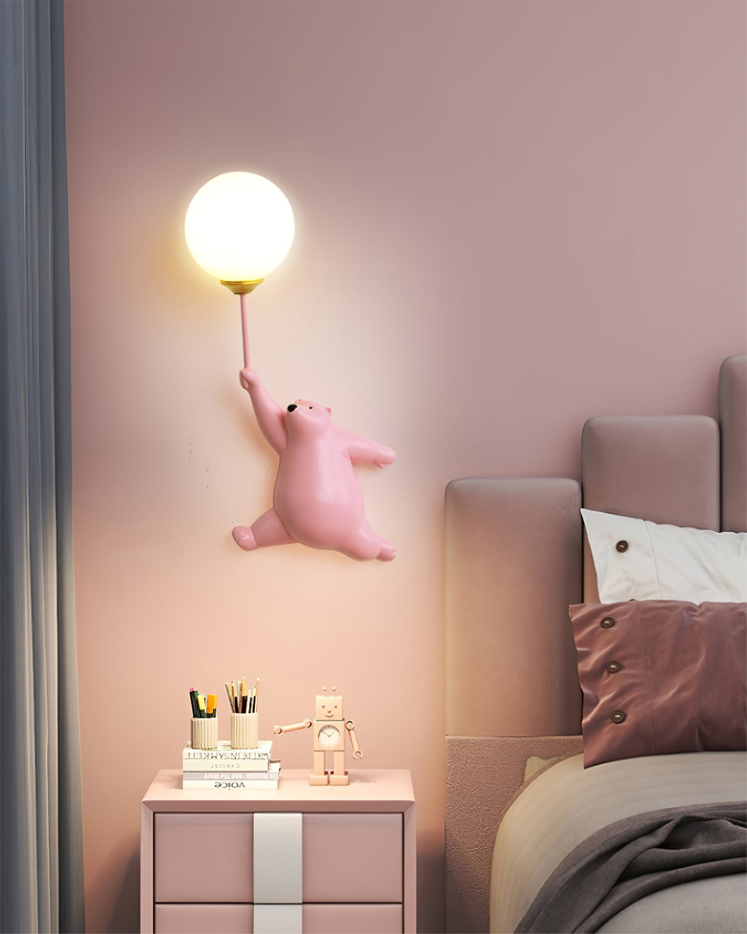 Bear Balloon Wall Lamp – Whimsical Light for Cozy Spaces 8