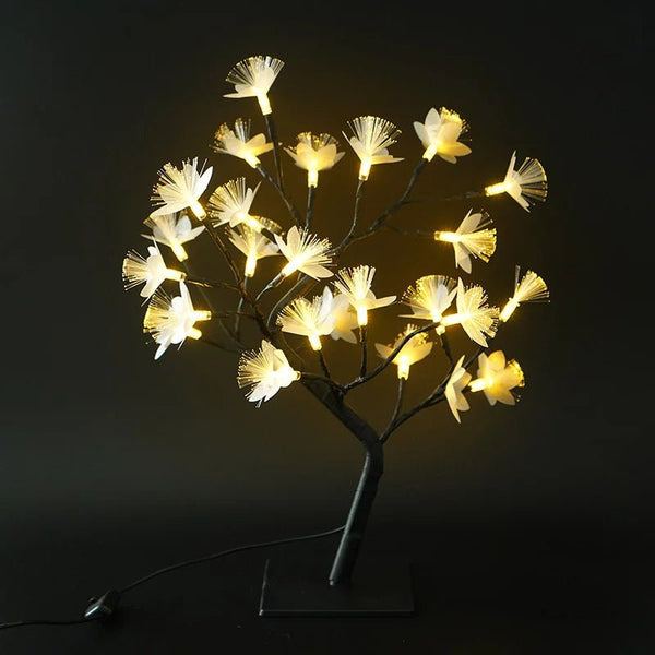 Birch Fiber Optic Flower Tree Light – Whimsical Glow for Cozy Spaces 3