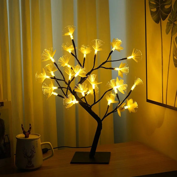 Birch Fiber Optic Flower Tree Light – Whimsical Glow for Cozy Spaces 6