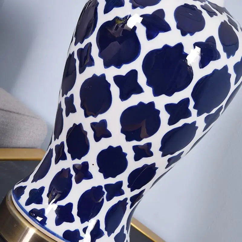 Blue Retro Table Lamp – Elegant Ambience for Any Space 4