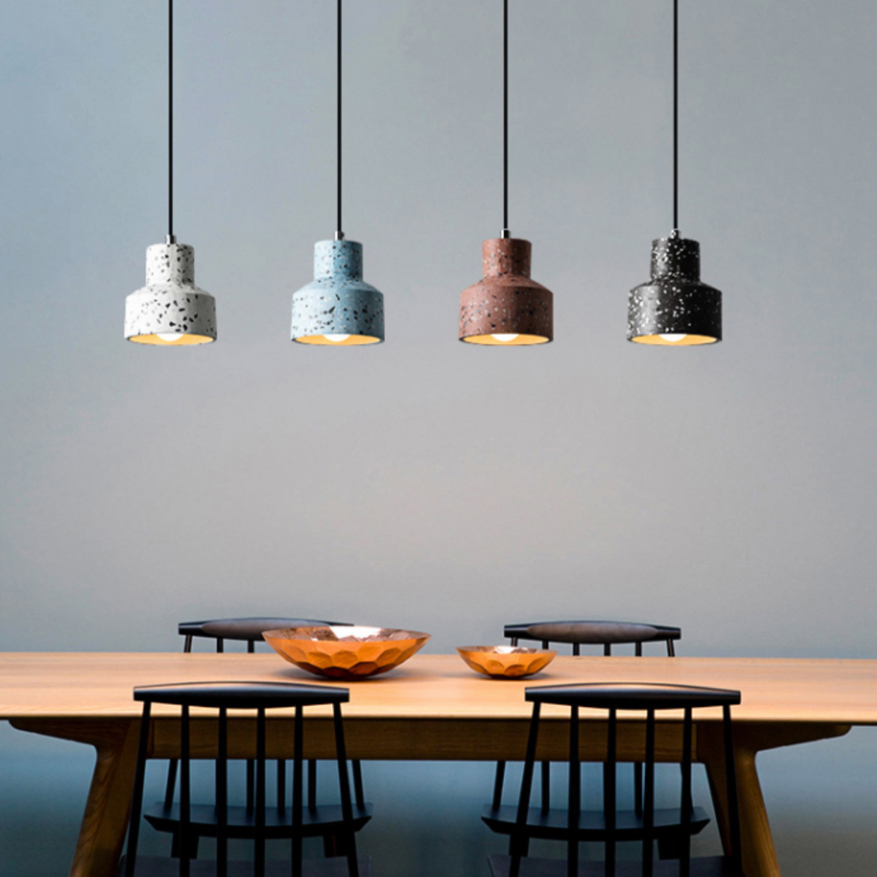 Cement Terrazzo Pendant Light – Stylish Vintage Charm for Any Space 1