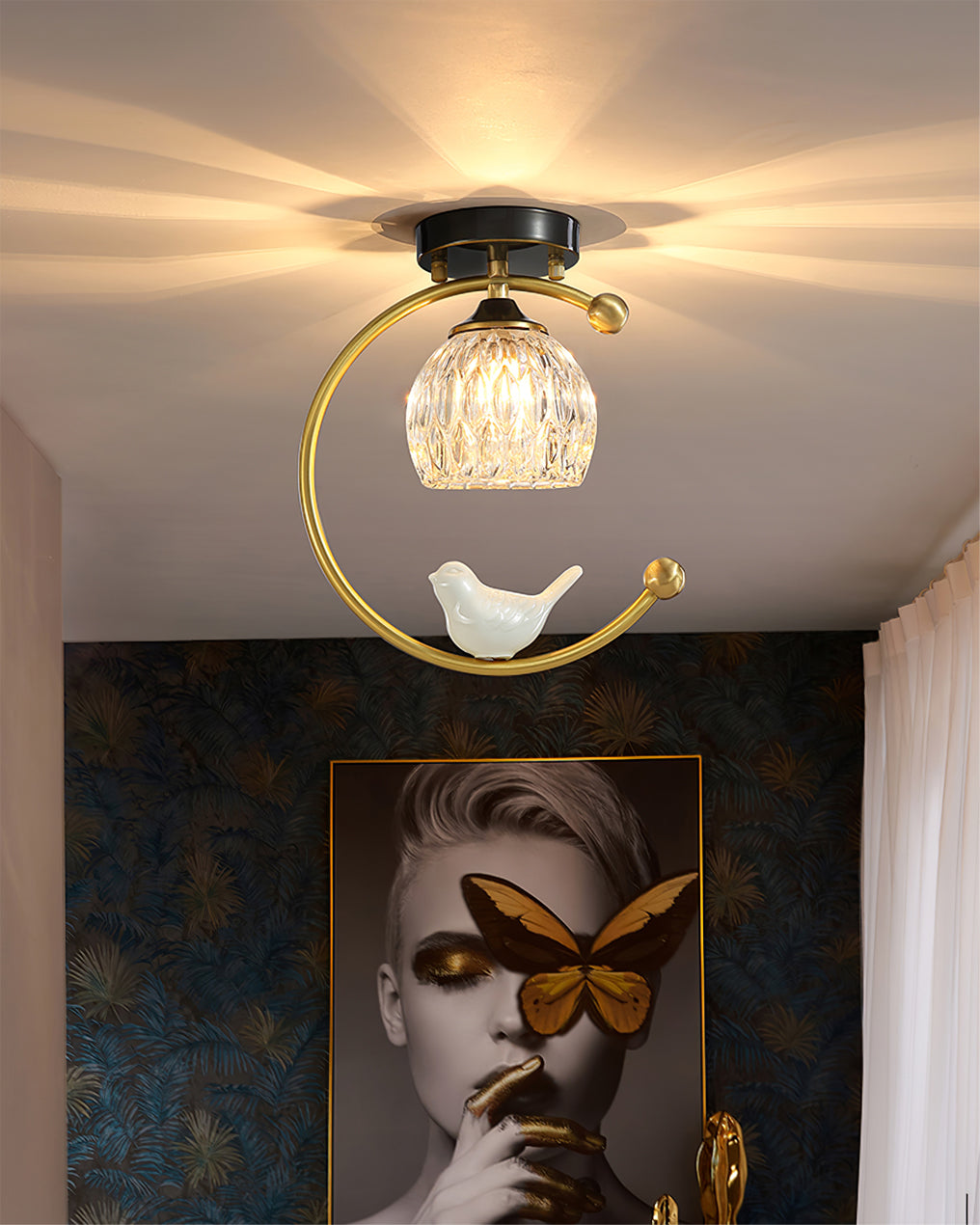 Ceramic Bird Ceiling Light Fixture – Elegant Design for Stylish Spaces 5