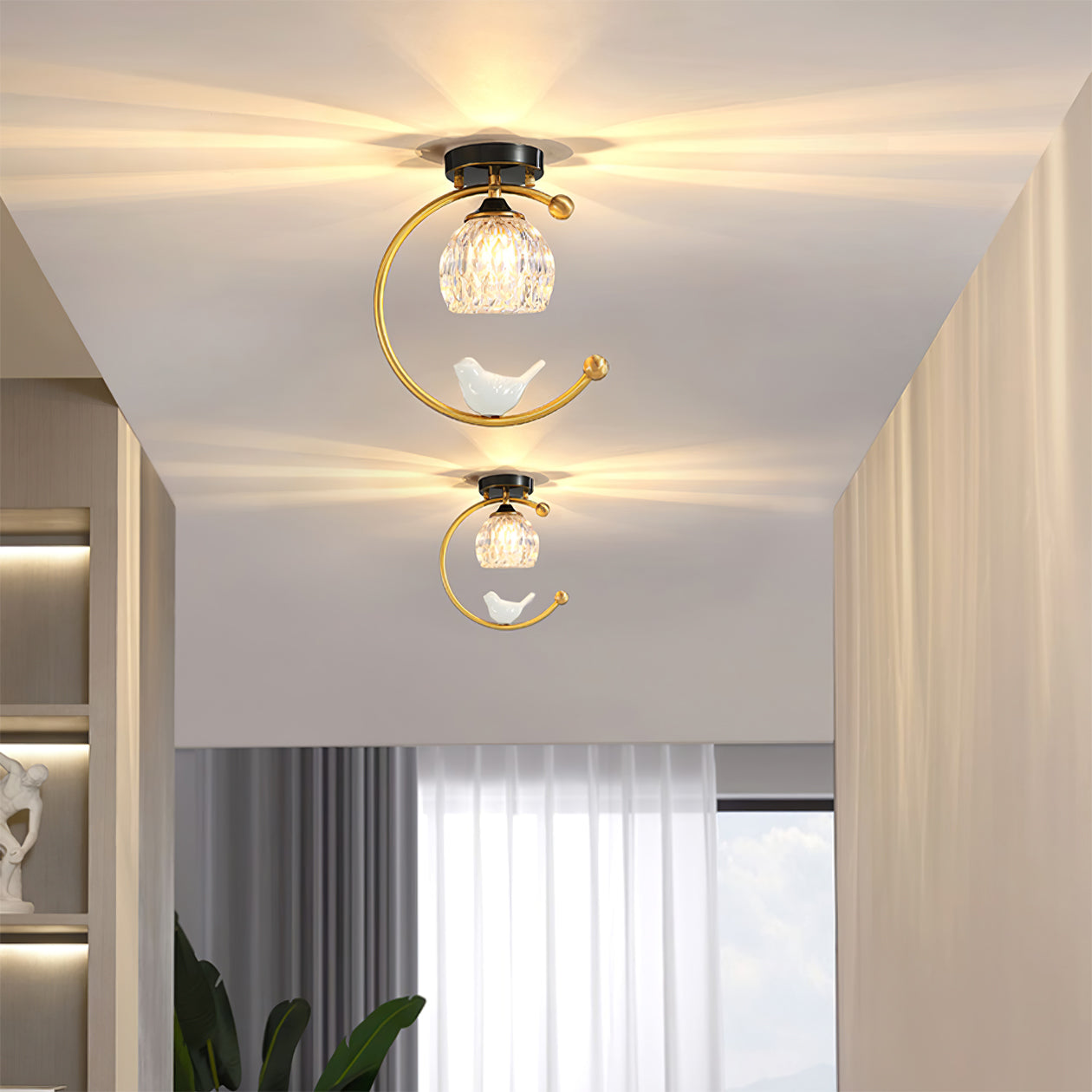 Ceramic Bird Ceiling Light Fixture – Elegant Design for Stylish Spaces 8