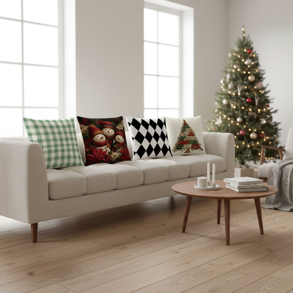 Checked Cushion Cover 40x40 – Chic Design for Cozy Spaces 1
