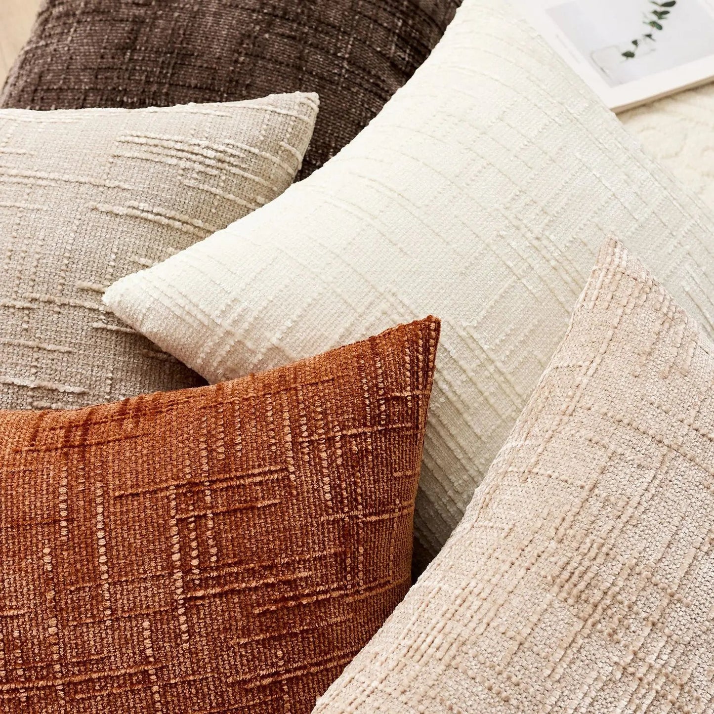 Chenille Rough Yarn Pillow Cover – Elegant Texture for Cozy Spaces 2
