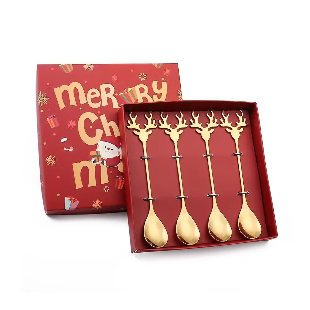 Christmas Dessert Spoon Set – Charming Cutlery for Festive Moments 3