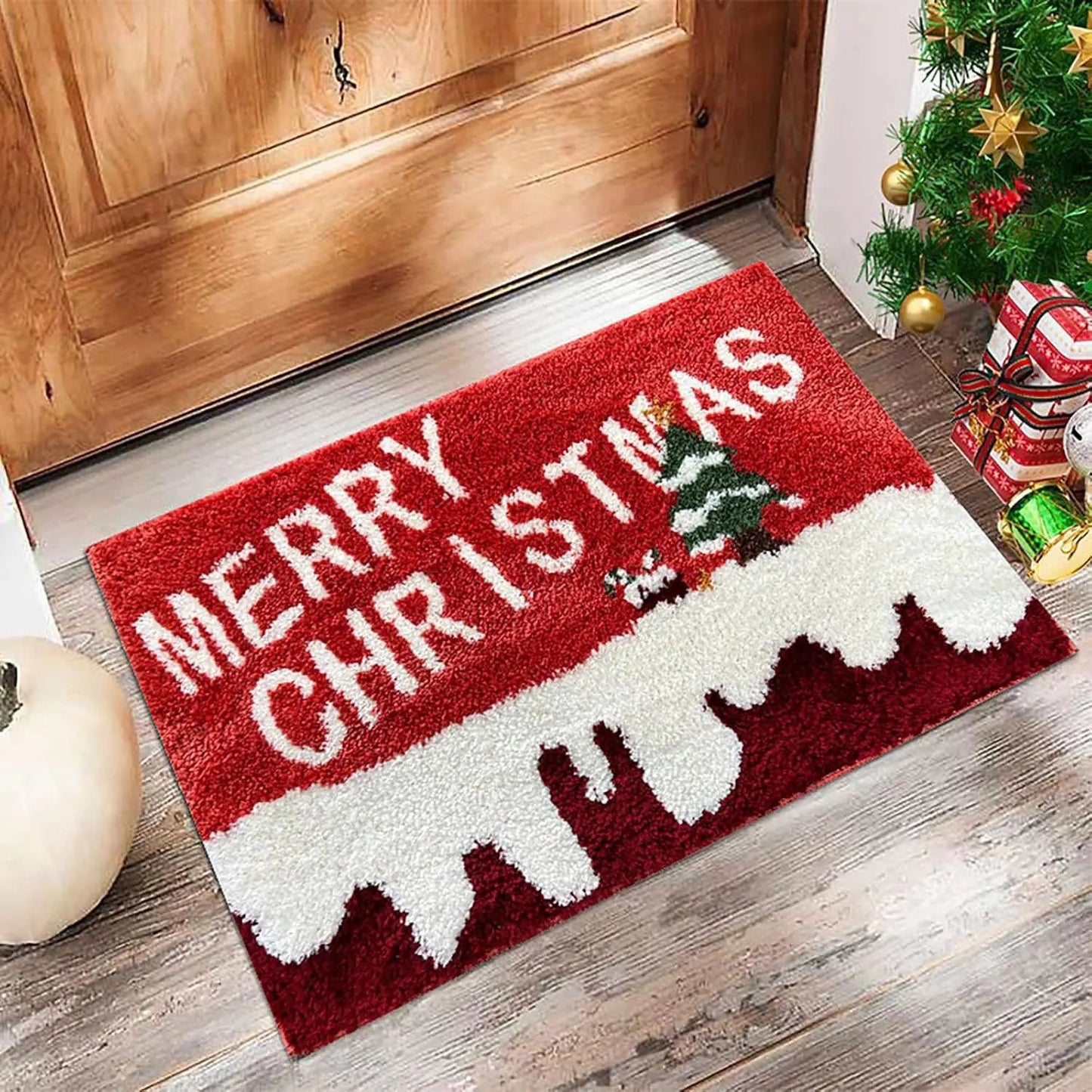 Christmas Door Mat Red Santa Claus – Joyful Addition for Your Holiday Decor 8
