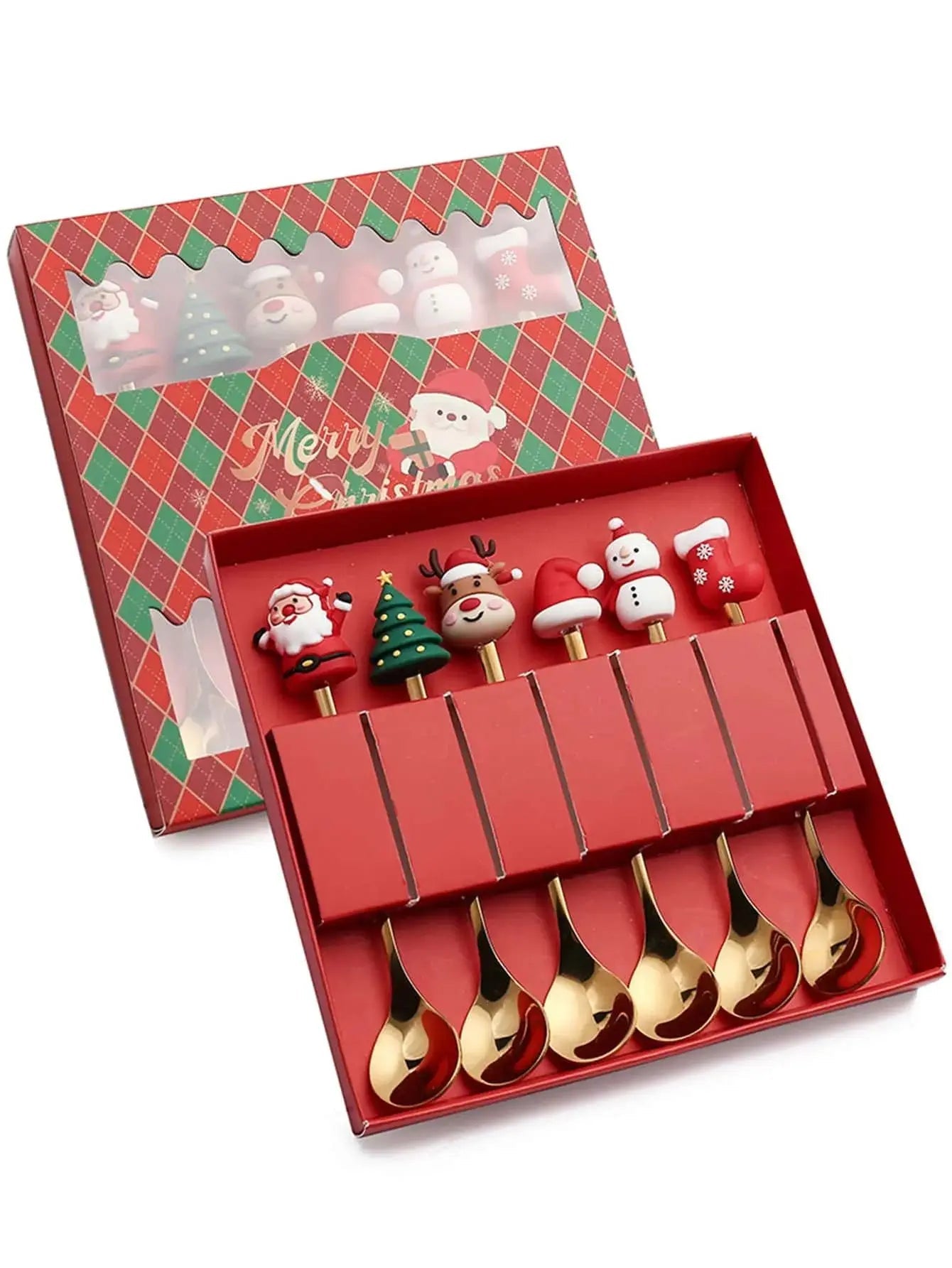 Christmas Fork and Spoon Set – Charming Santa Design for Festive Feasts 8