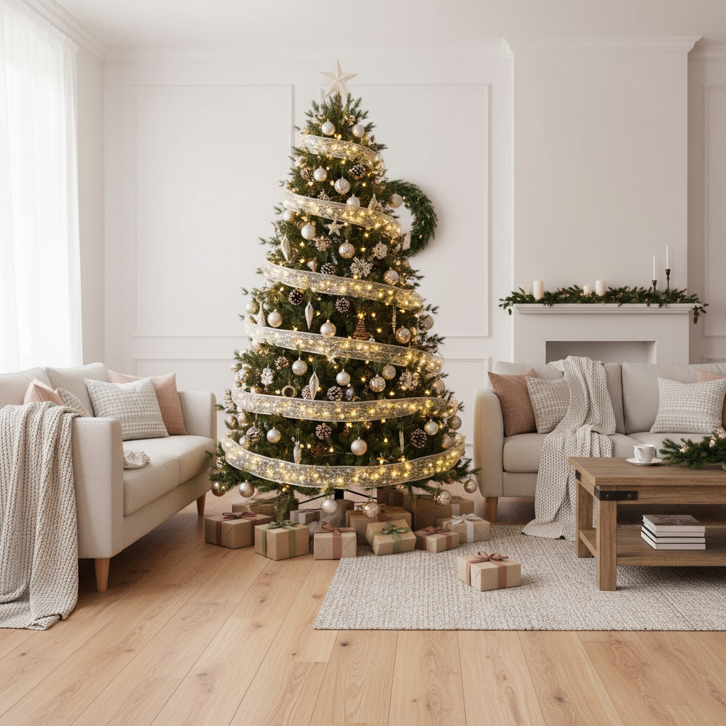 Christmas Garland With Lights – Warm Glow for Holiday Cheer 3