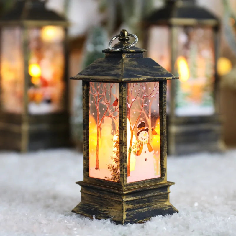 Christmas Lantern Moose Snowman – Enchanting Glow for Festive Atmosphere 10