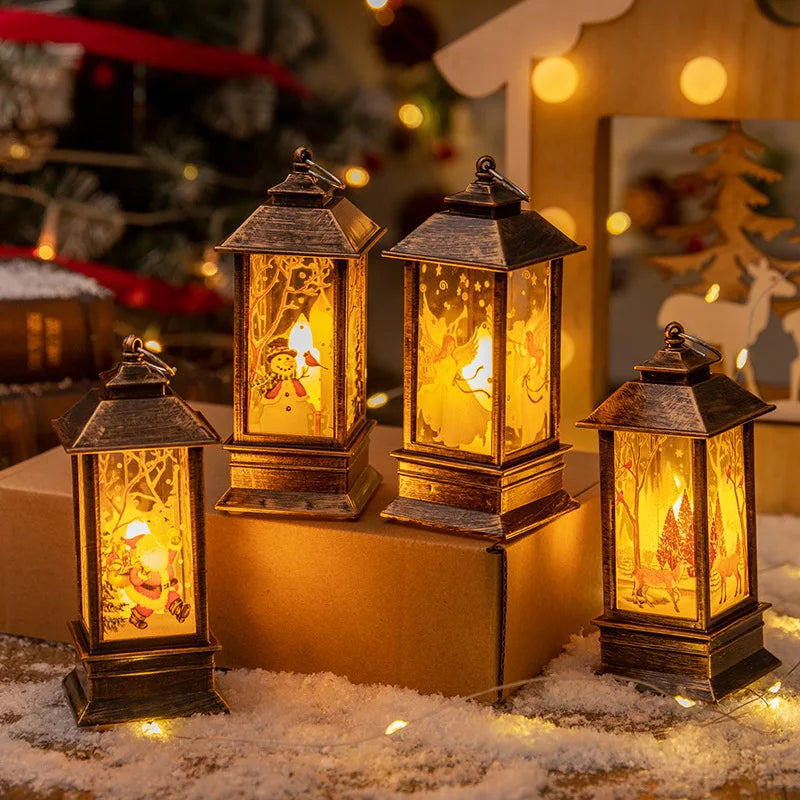 Christmas Lantern Moose Snowman – Enchanting Glow for Festive Atmosphere 2