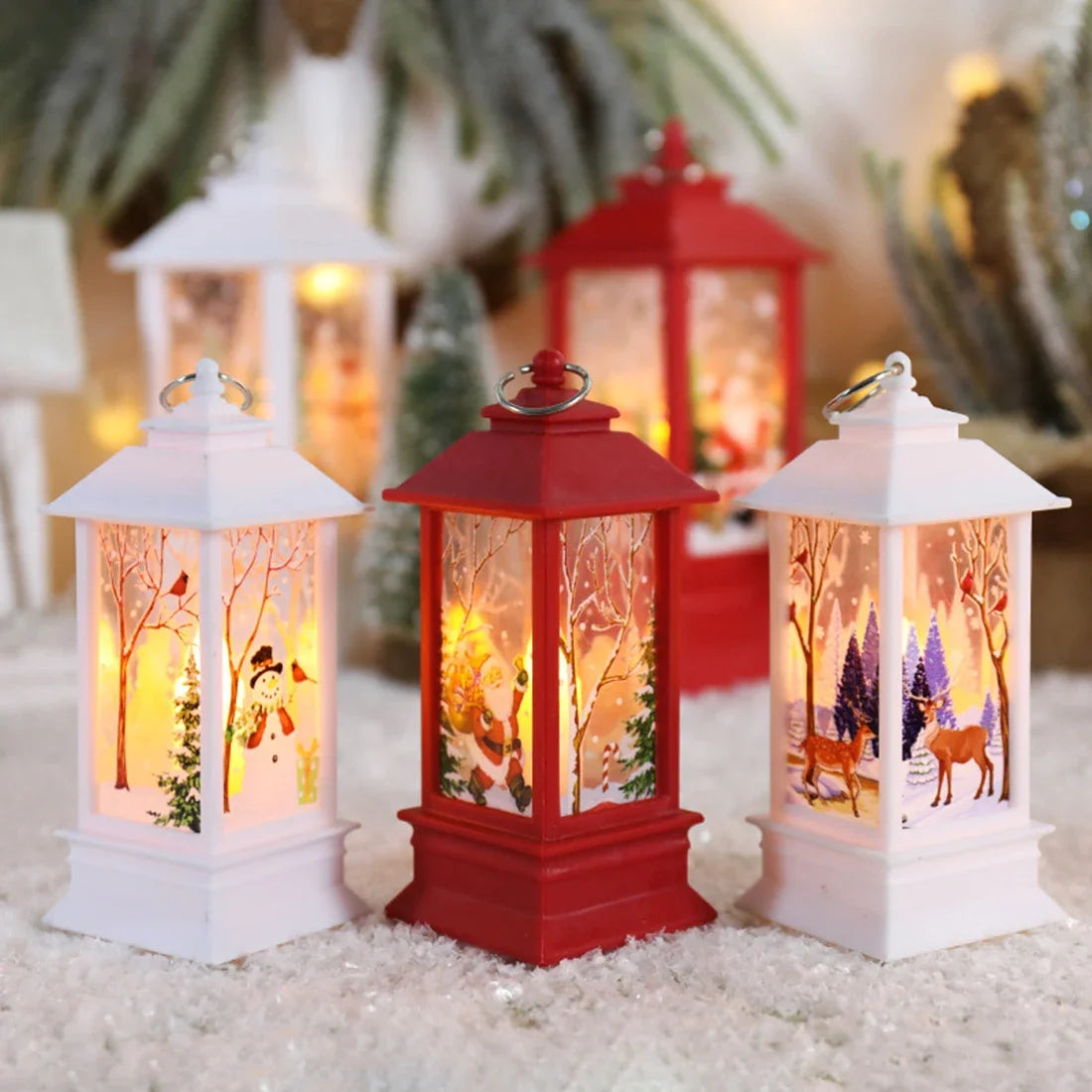 Christmas Lantern Moose Snowman – Enchanting Glow for Festive Atmosphere 4
