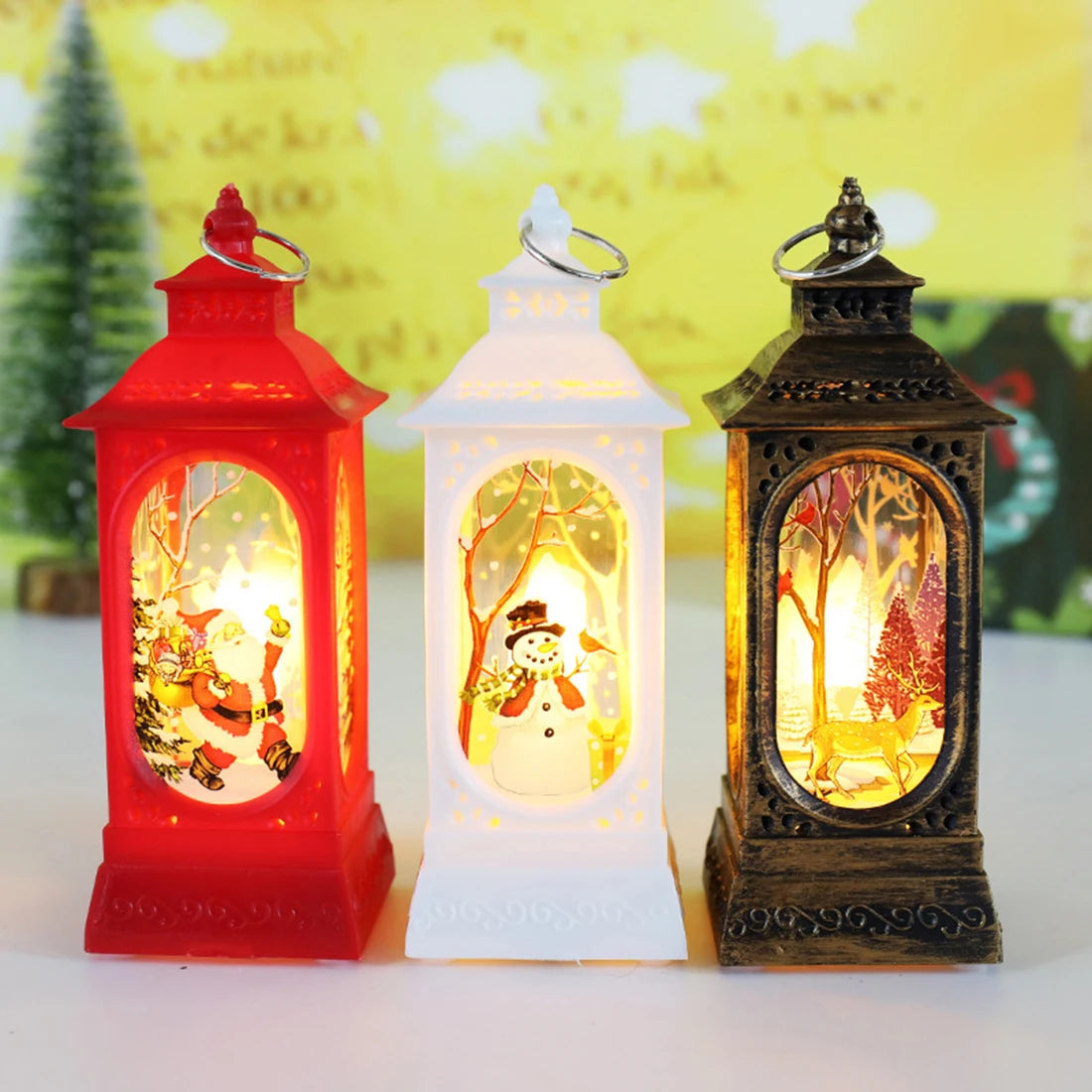 Christmas Lantern Moose Snowman – Enchanting Glow for Festive Atmosphere 5