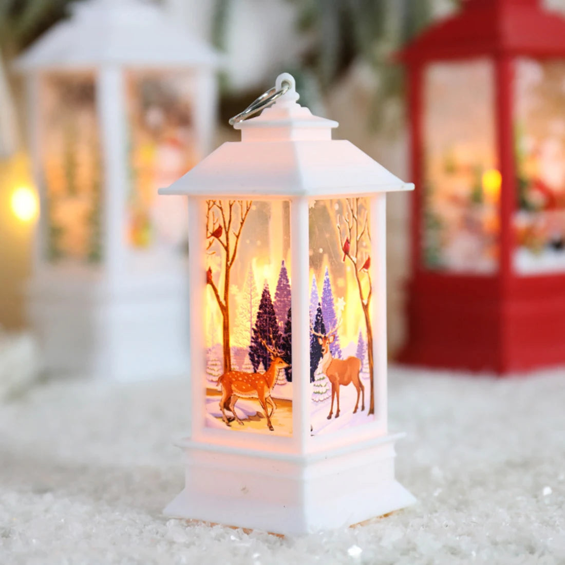 Christmas Lantern Moose Snowman – Enchanting Glow for Festive Atmosphere 7