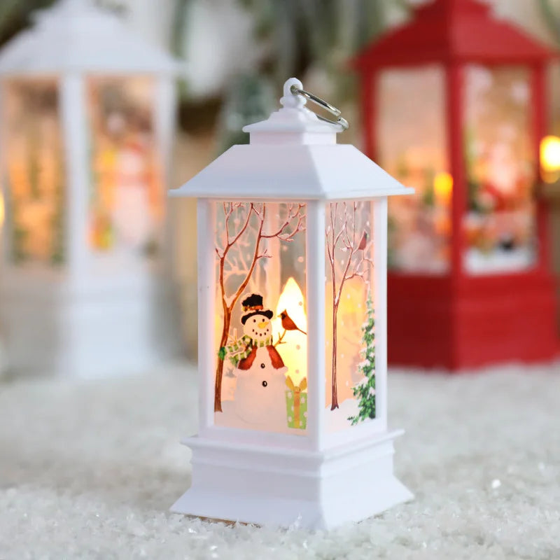Christmas Lantern Moose Snowman – Enchanting Glow for Festive Atmosphere 9