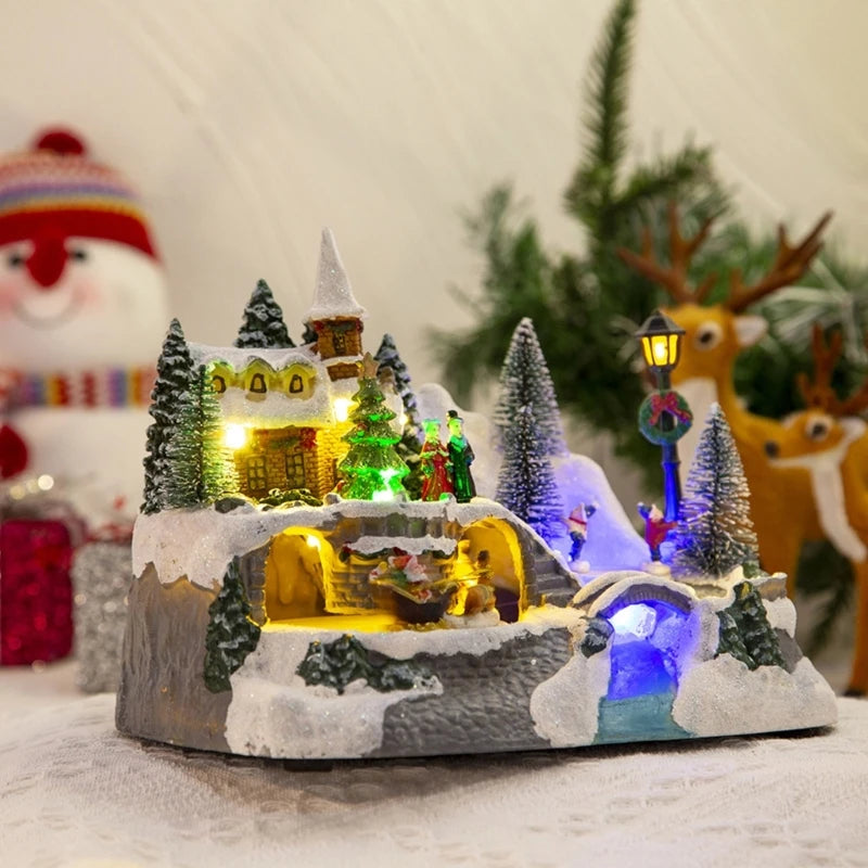**Christmas Schnehaus Figure** – Enchanting Decor with Music and Light 2