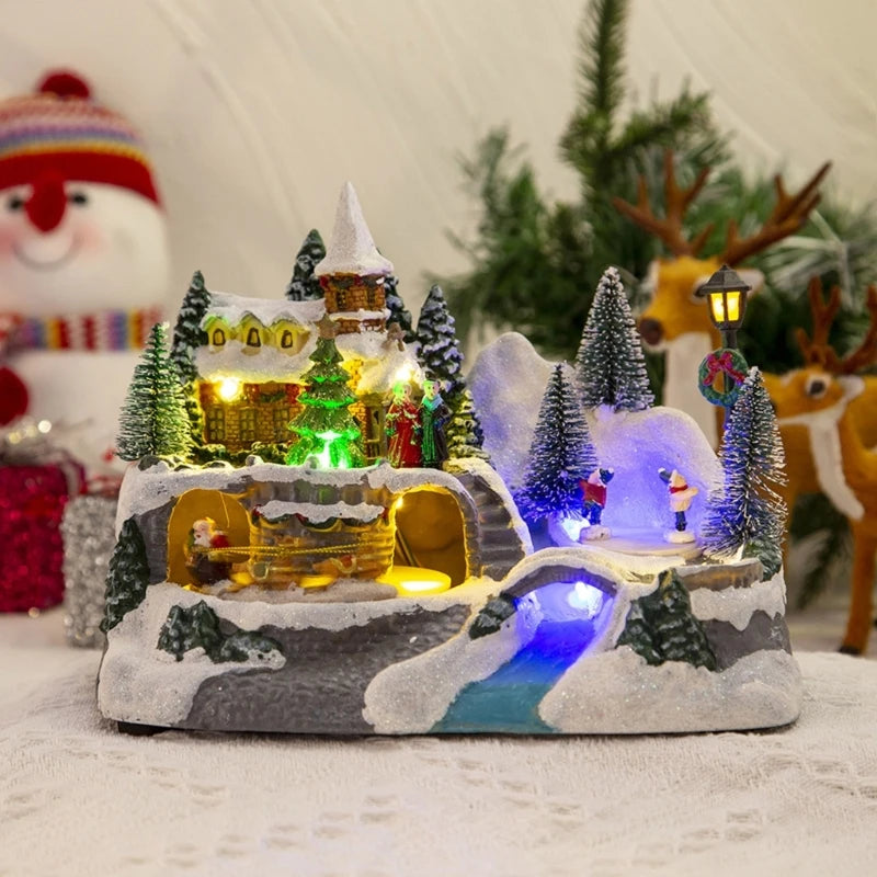 **Christmas Schnehaus Figure** – Enchanting Decor with Music and Light 3