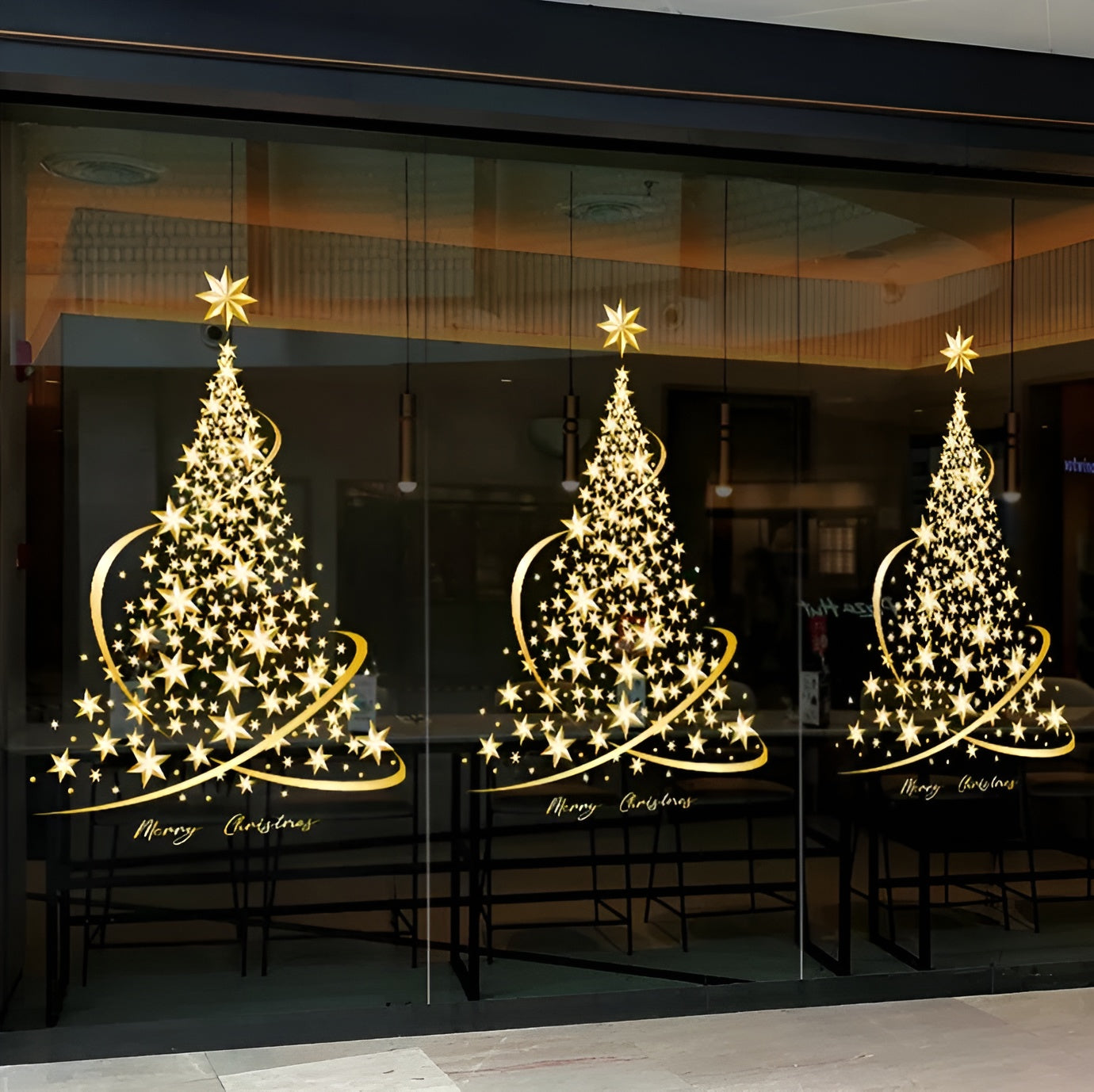 Christmas Window Sticker Gold – Stylish Addition for Holiday Cheer 6