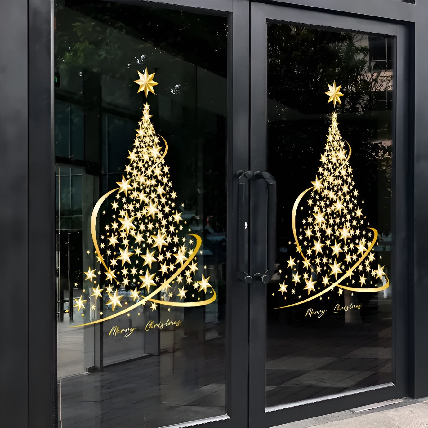 Christmas Window Sticker Gold – Stylish Addition for Holiday Cheer 8