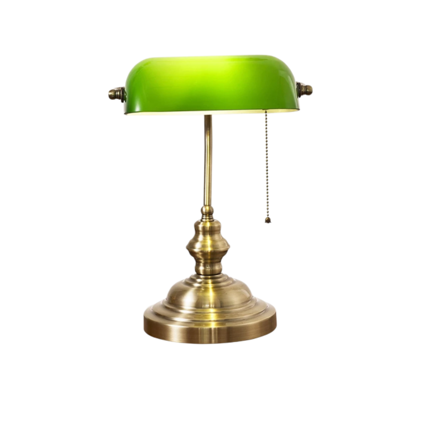 Classic Banker Lamp Brass Green – Elegant Design with Focused Illumination 0