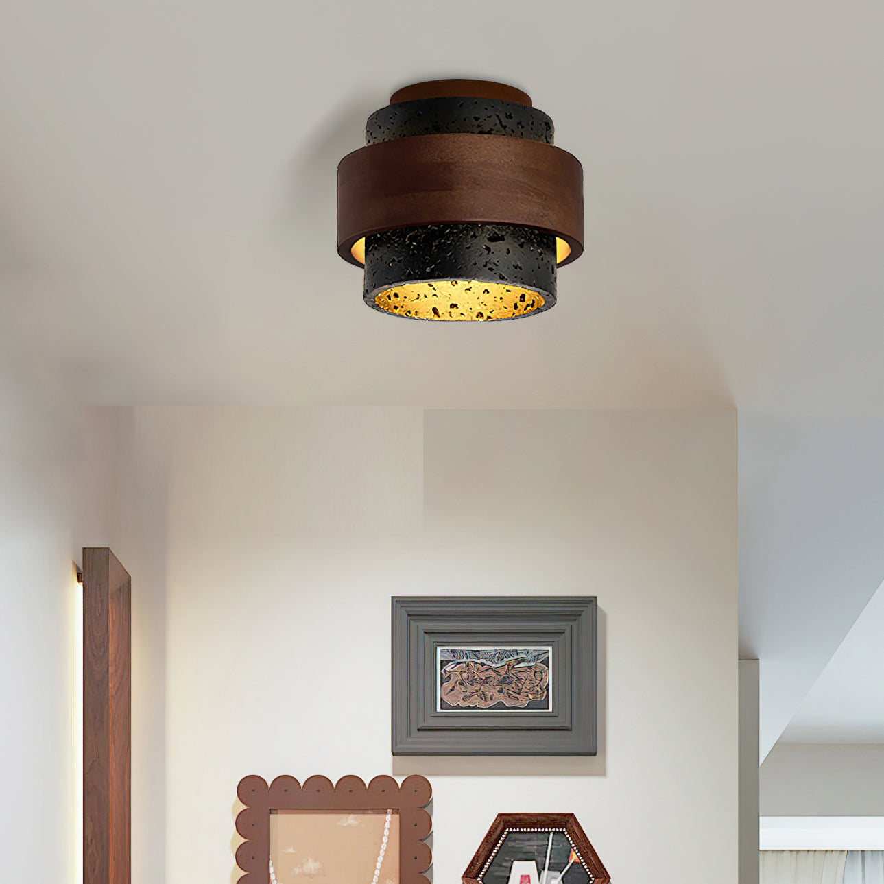Cole Travertine Ceiling Light – Elegant Design with Natural Touch 2