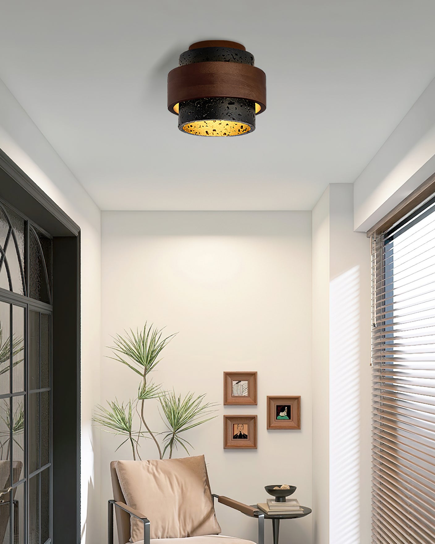 Cole Travertine Ceiling Light – Elegant Design with Natural Touch 4
