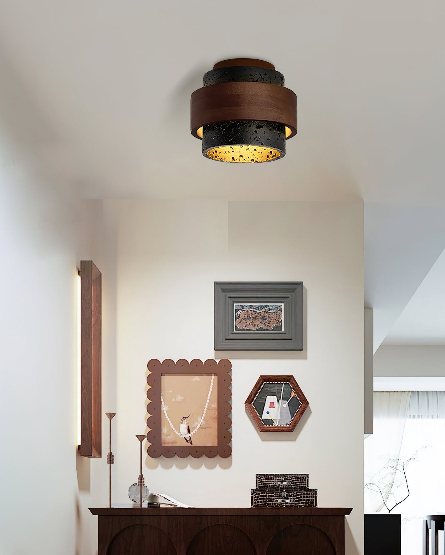 Cole Travertine Ceiling Light – Elegant Design with Natural Touch 5