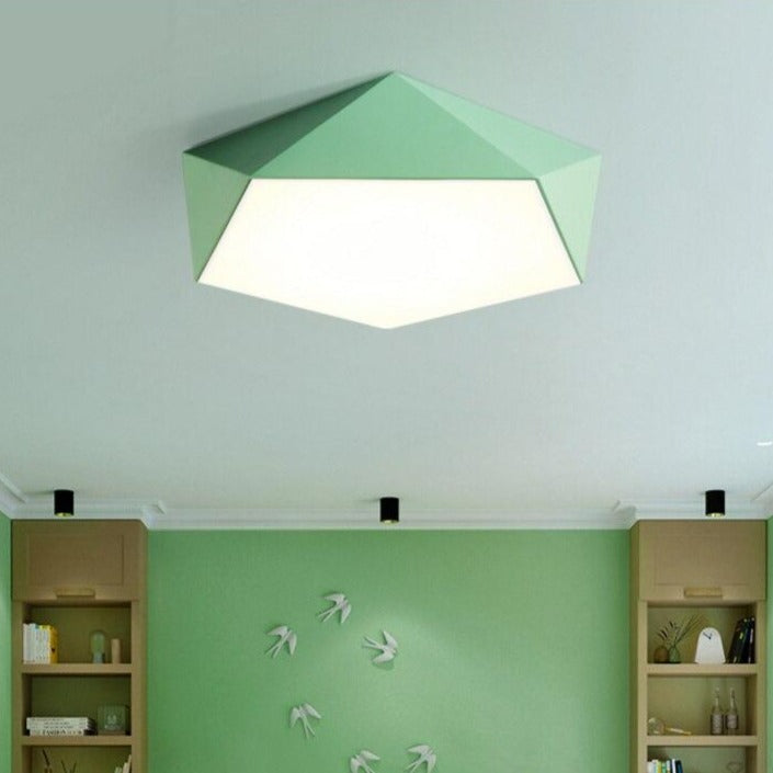 Colored Geometric LED Ceiling Light – Modern Design with Remote Control 4