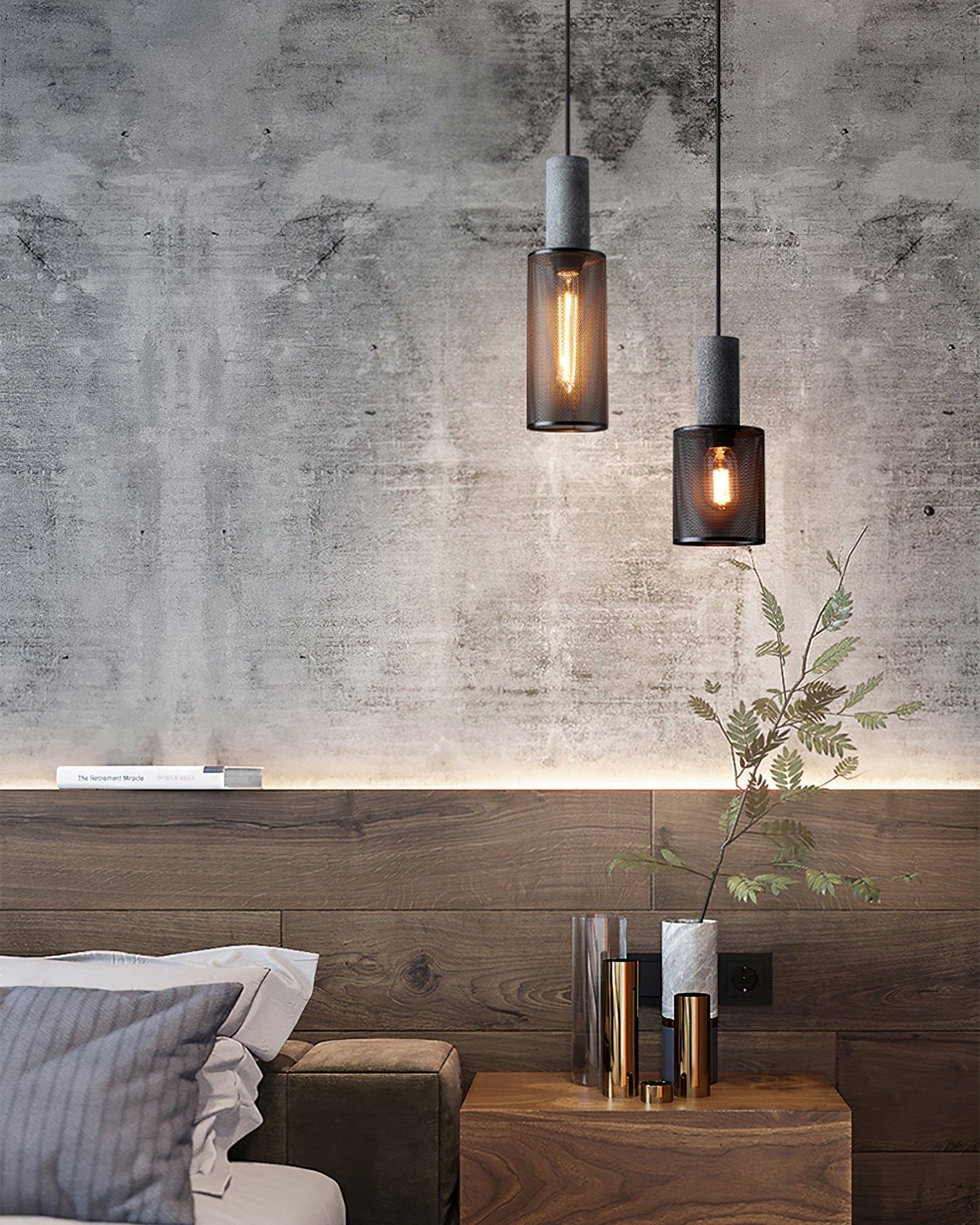 Concrete Industrial Pendant Light – Modern Charm for Your Space 3