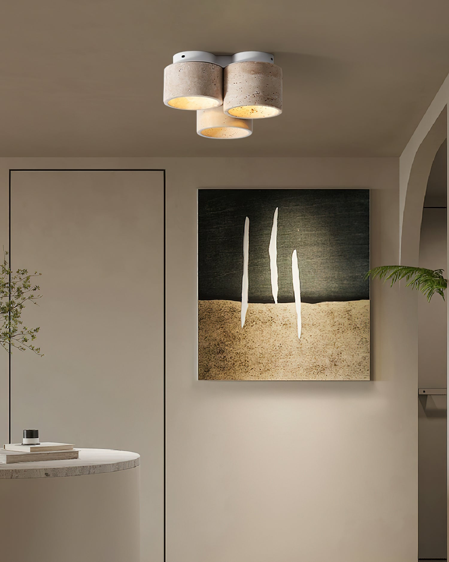 Cromia Flush Mount Ceiling Light – Modern Elegance with Natural Textures 5