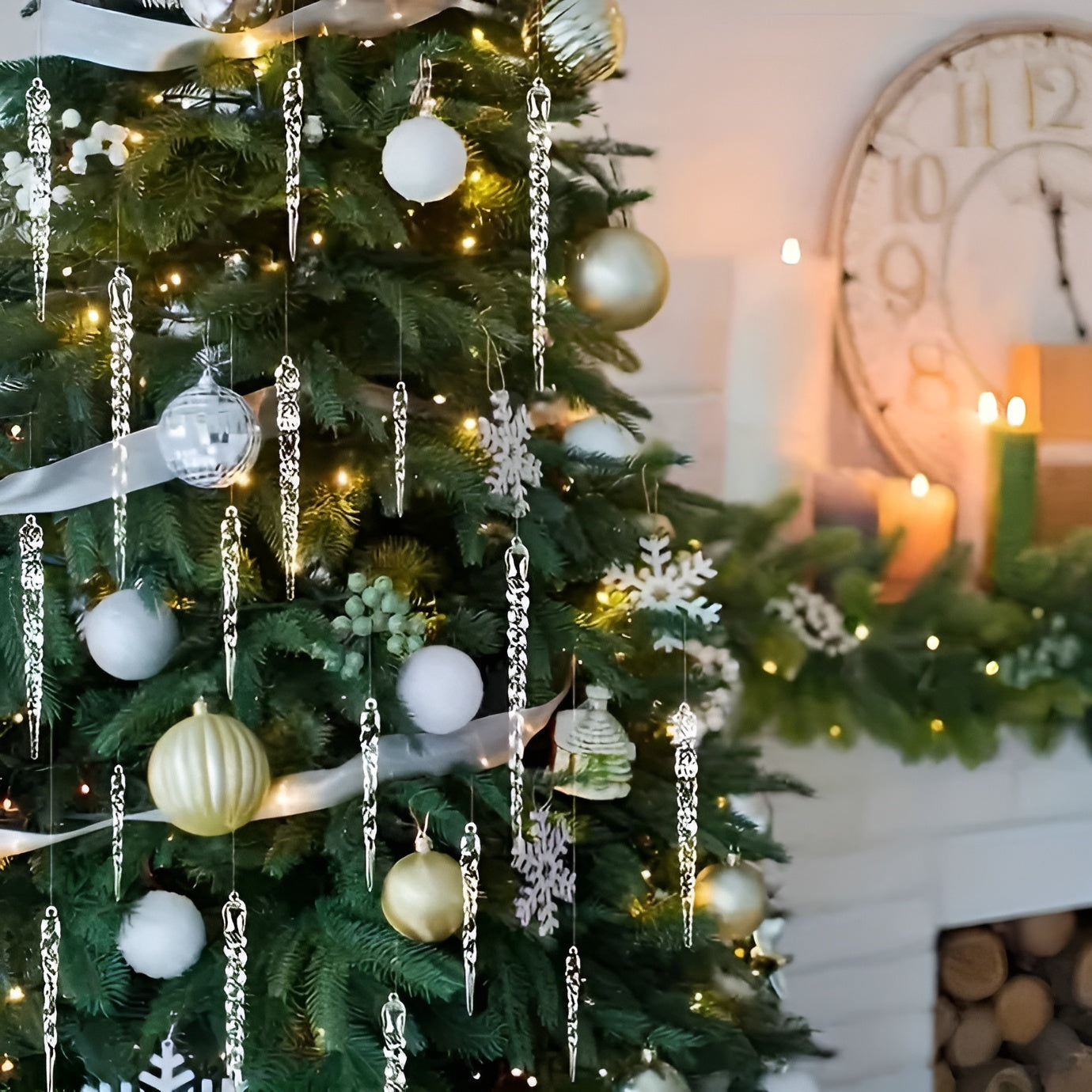 Crystal Icicle Pendant – Stunning Winter Touch for Holiday Magic 8
