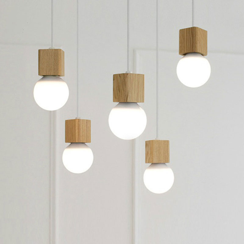 Cubic Wooden Pendant Light – Stylish Illumination for Modern Spaces 2