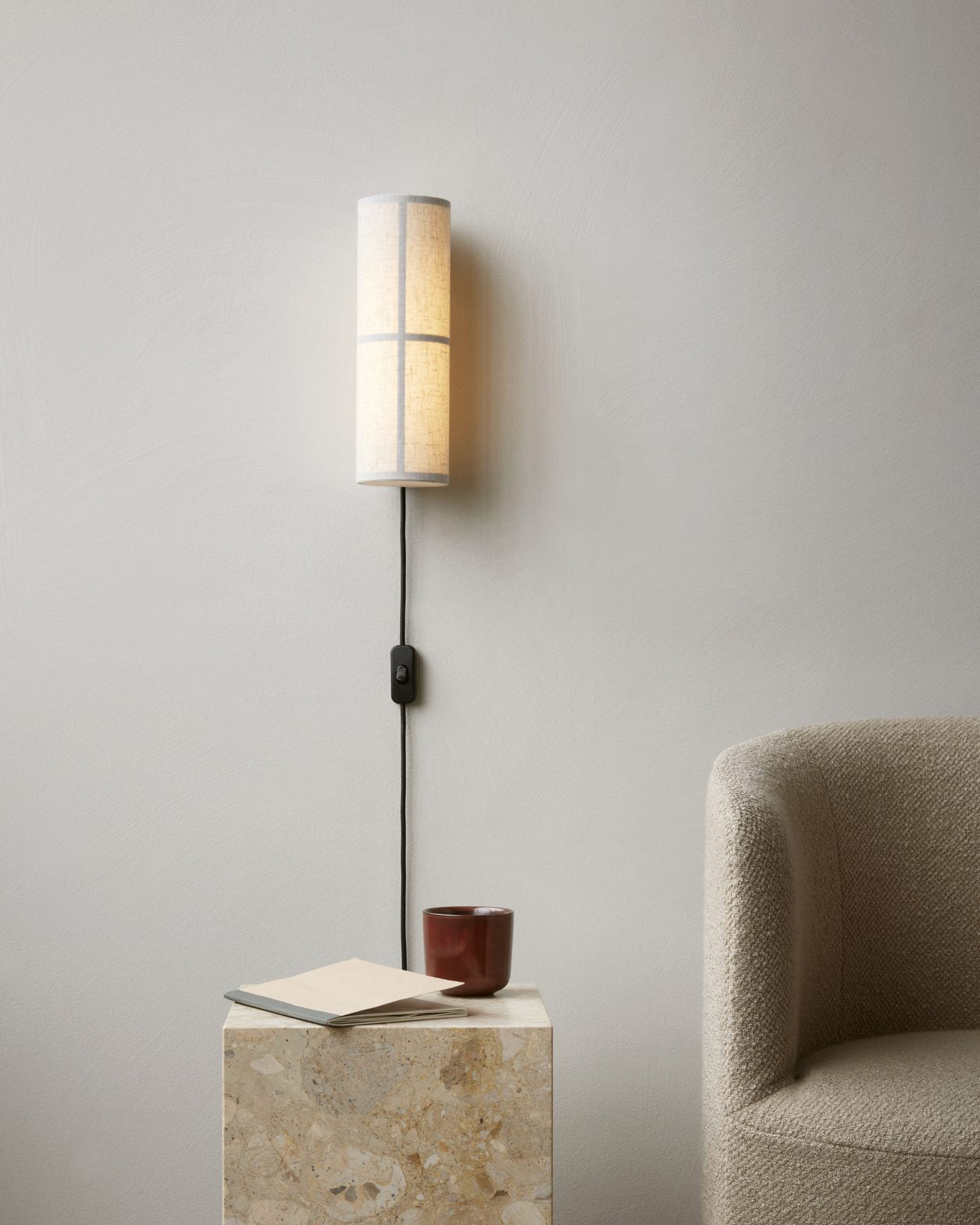 Cylindrical Fabric Wall Lamp – Modern Design with Inviting Glow 6