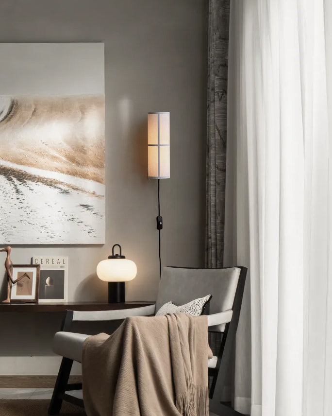 Cylindrical Fabric Wall Lamp – Modern Design with Inviting Glow 7