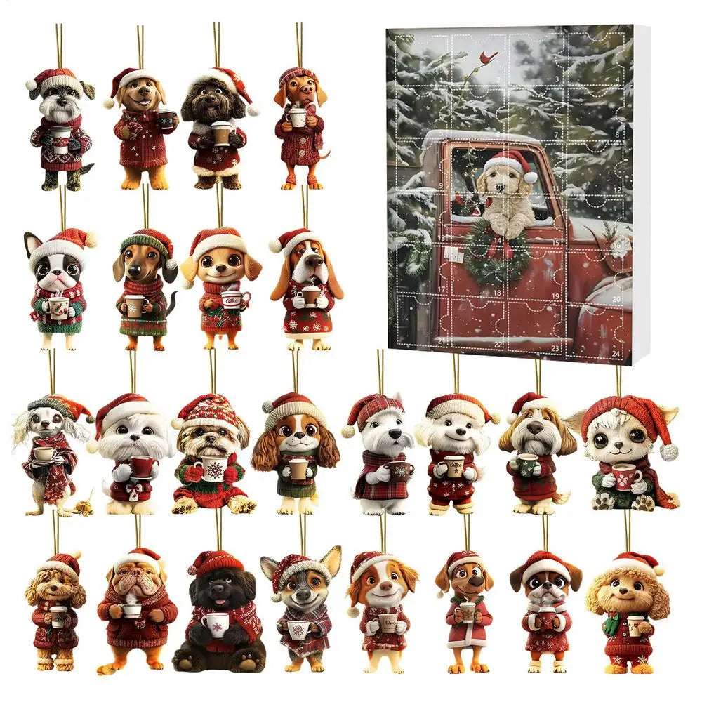 Dogs Christmas Advent Calendar – Joyful Ornaments for Festive Celebrations 0