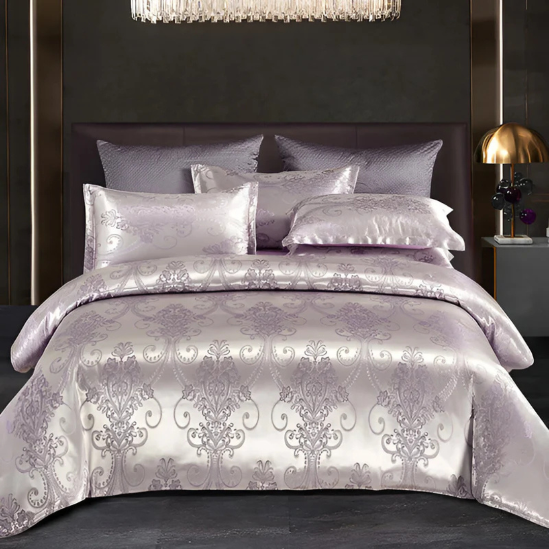 Duvet Cover Satin Floral Set – Luxurious Design for Serene Sleep 1